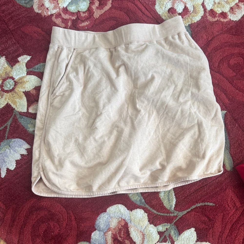 Beige Casual Skort